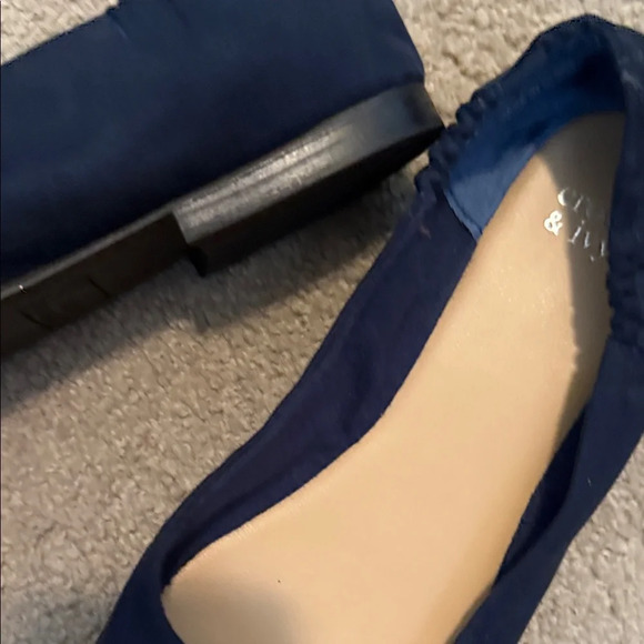 Women's Navy Blue Flats - Picture 9 of 9